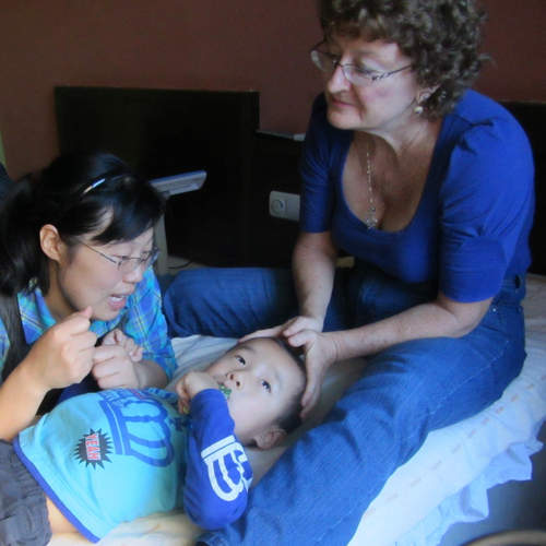 Teaching Mother Cranial Sacral Therapy